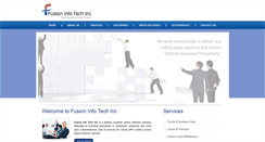 Desktop Screenshot of fusioninfotechinc.com